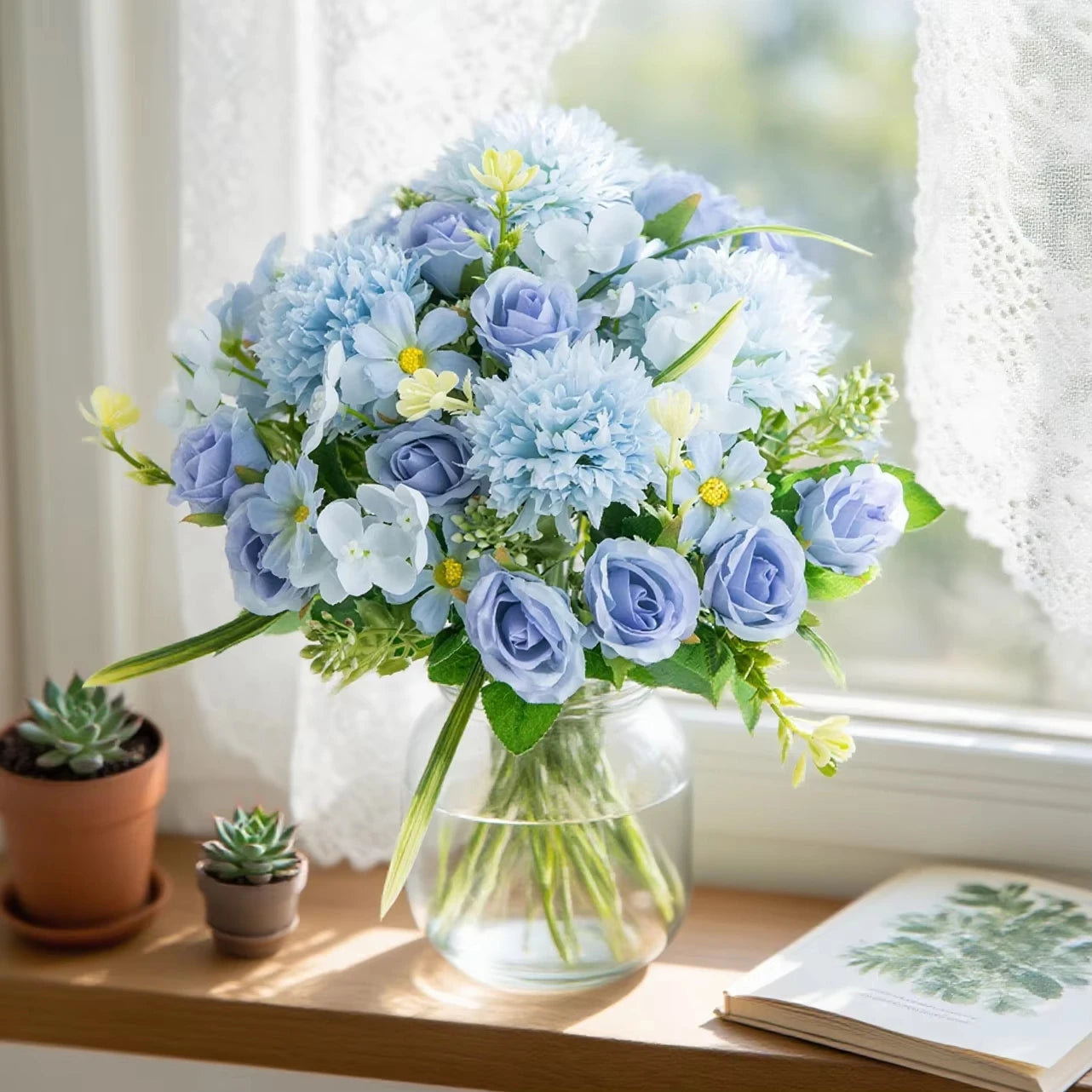 Artificial Silk Roses Wreath – Wedding, Home & Party Decor