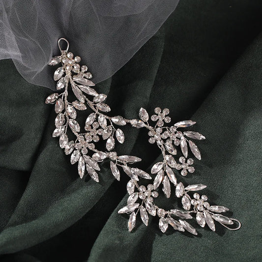 Rhinestone Hair Piece Inlaid Rhinestone Headband Party Leaf Hair Jewelry Peaceful Pleasures Health and Wellness