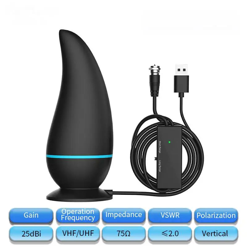 Indoor/Outdoor HDTV Antenna – 1080P HD, 50–80 Mile Range