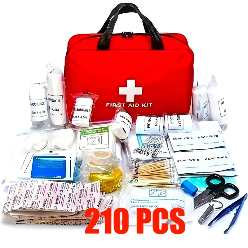 First Aid Kit 200+ Pcs – Cars, Trucks, Camping & Emergencies