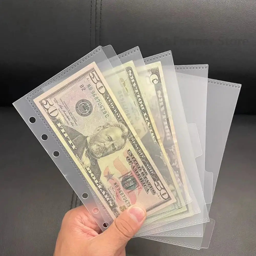 5pcs A6/A7 Binder Folders Inner Page 6 Hole Colorful Idol Photo Card Holder Budget Sheet PP Loose Leaf Inside Paper Peaceful Pleasures Health and Wellness style 15 A6