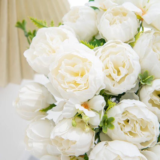 Artificial Silk Peony Rose Bouquet – Wedding & Home Decor Artificial Flower Bouquet Peaceful Pleasures Health and Wellness
