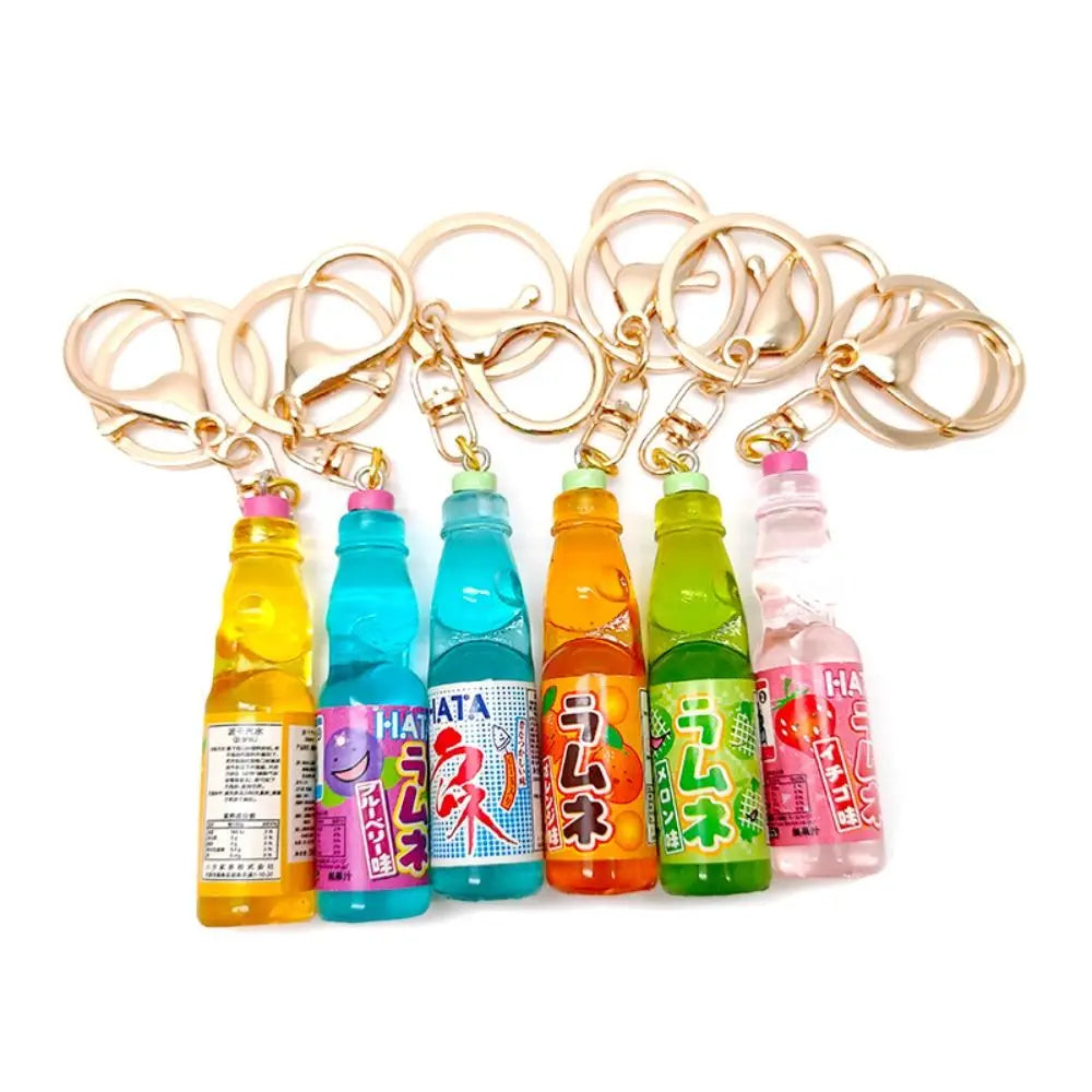 Miniature Japanese Ramune Soda Keychain – Kawaii Resin Charm