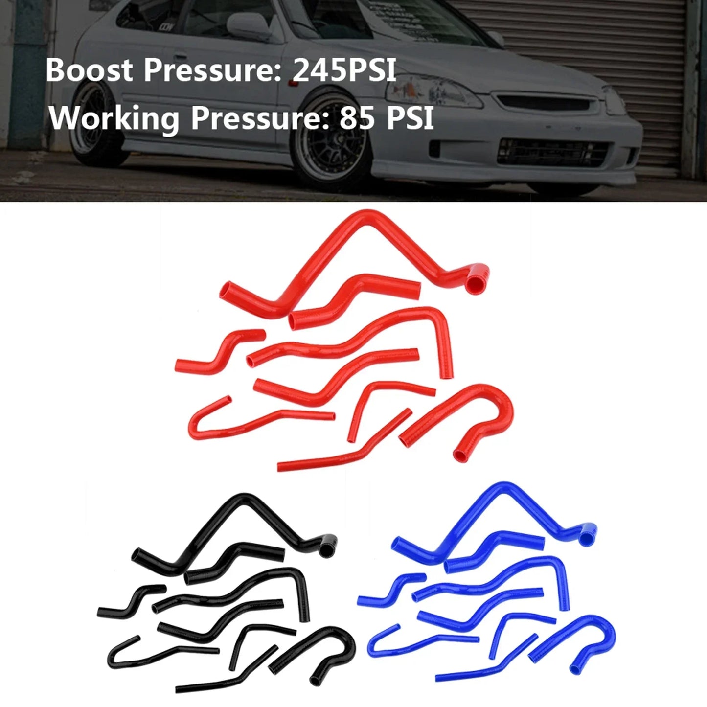 Car Radiator Hose Silicone Civic D15 D16 SOHC EG EK 1992 2000