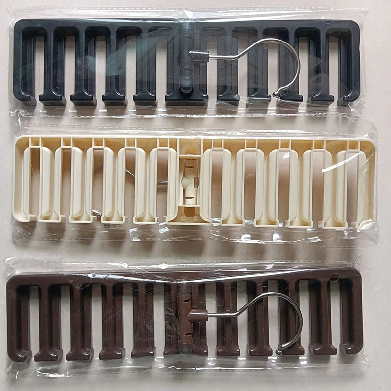 Multi-functional Tie Belt Hanger Wardrobe Closet Belts Scarf Hanging Organizer Rotating 10 Card Slots Storage Holder Rack Hook Peaceful Pleasures Health and Wellness