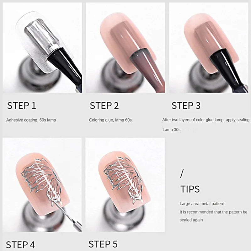 Chrome Gel Nail Polish – Gold, Silver & Rose Gold Mirror Effect