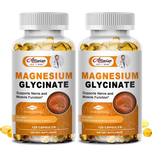 Magnesium Glycinate 500mg + Zinc, Vitamin D3 & B6 – High Absorption Veggie Capsules | 120 Count Peaceful Pleasures Health and Wellness