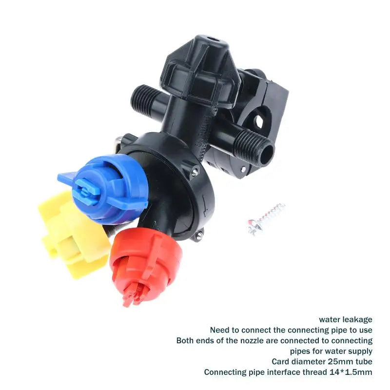 3 Heads Spray Tube Fittings Pipe Clamp Adjustable Sector Prevent Dripping Garden Watering Agricultural Sprayer Connect Tool Peaceful Pleasures Health and Wellness 02
