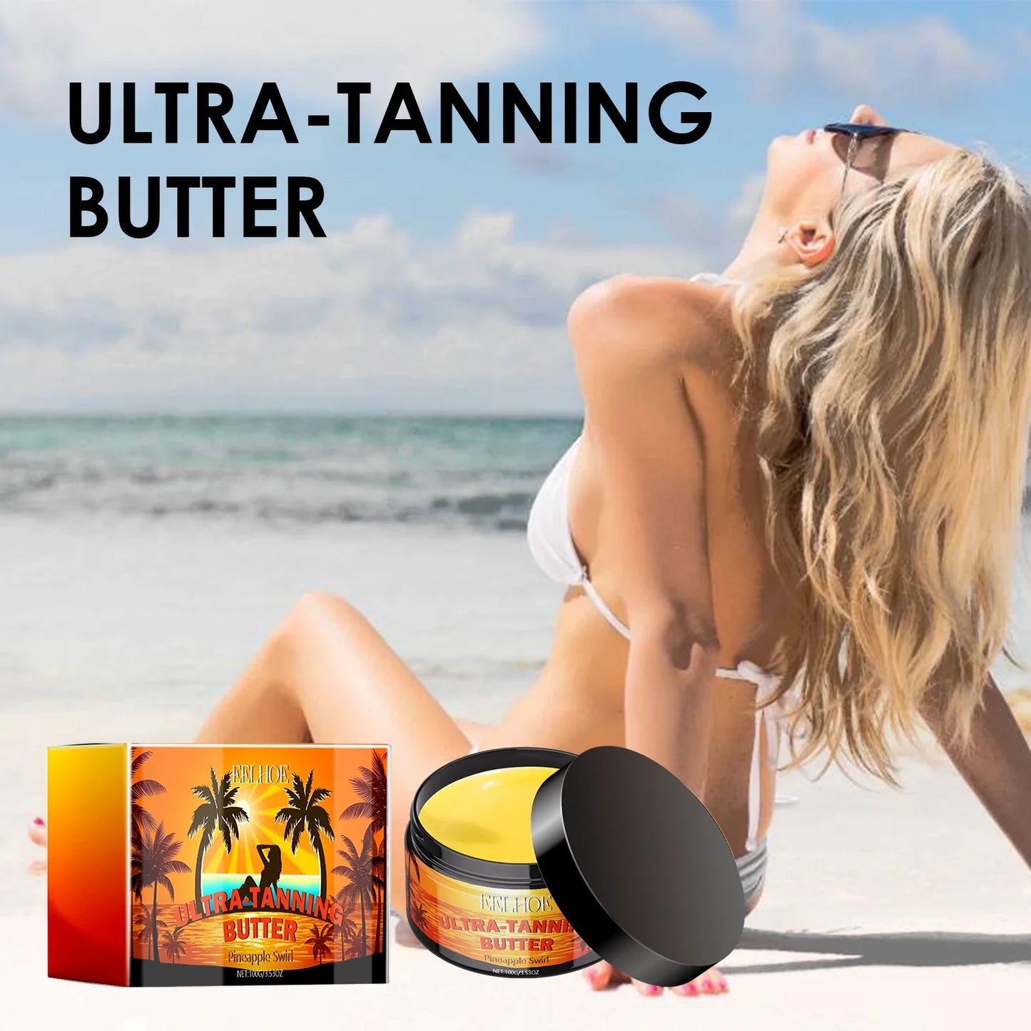 Eelhoe Tanning Body Butter – Coconut Oil Glow Moisturizer 100g