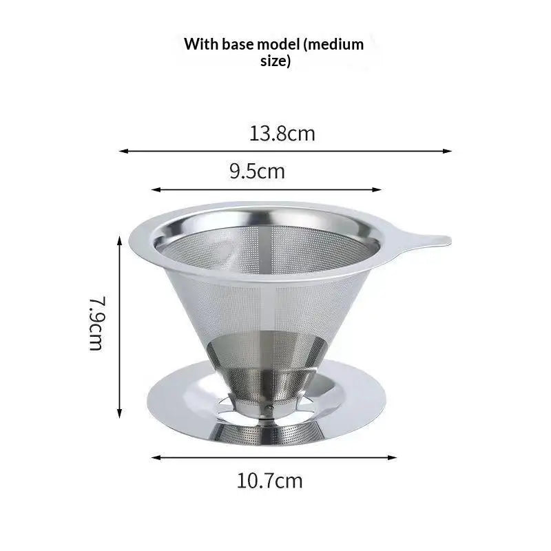 Reusable Stainless Steel Pour Over Coffee Filter | Paperless Dripper