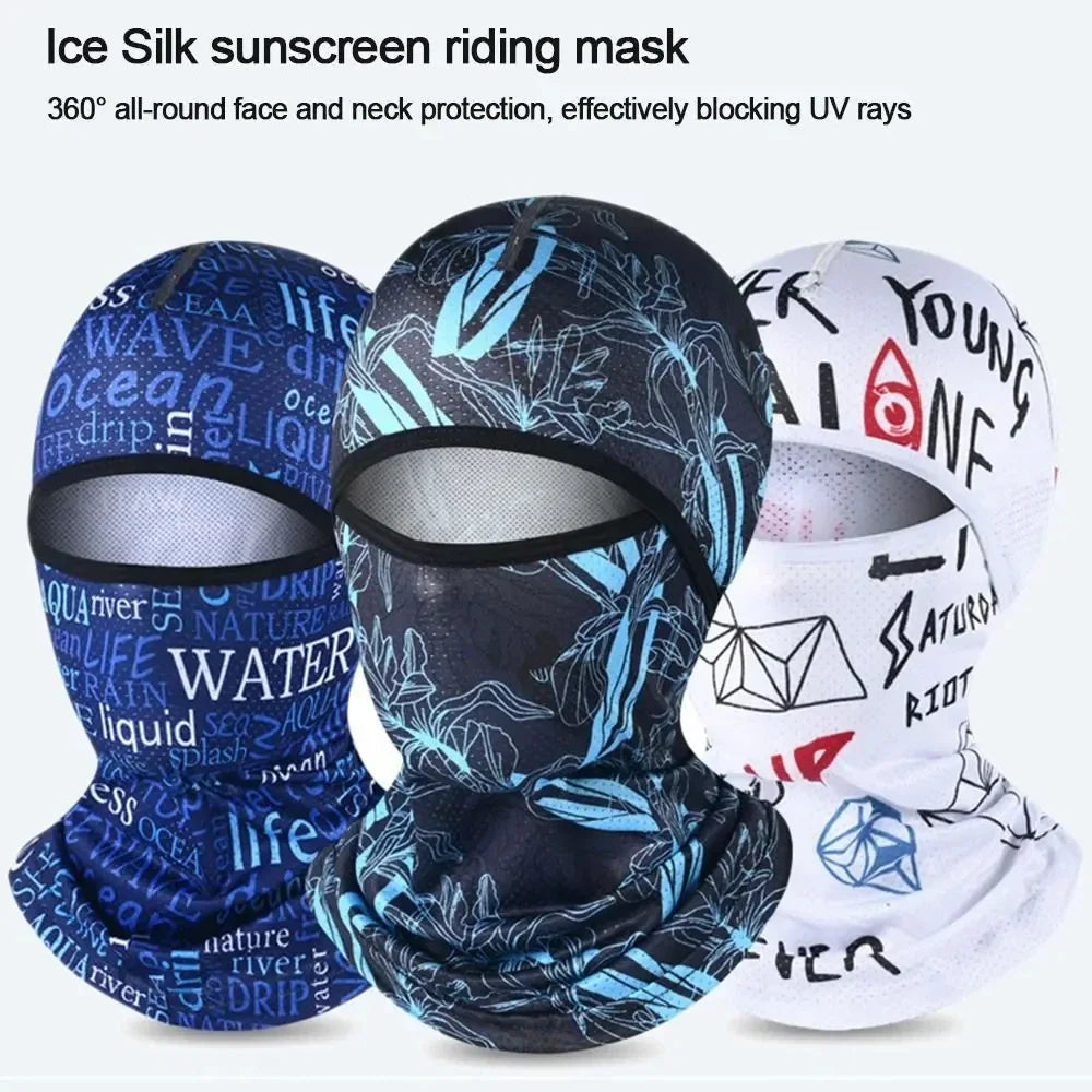 Summer Cool Ice Silk Balaclava - Full Face Cover with UV Protection for Cycling, Motorcycle & Outdoor Sports Peaceful Pleasures Health and Wellness