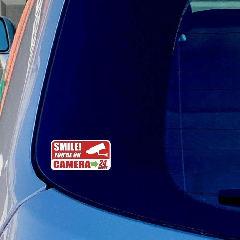 4 Pcs 100mm You're On Camera Stickers Security Warning Window Decal Peaceful Pleasures Health and Wellness