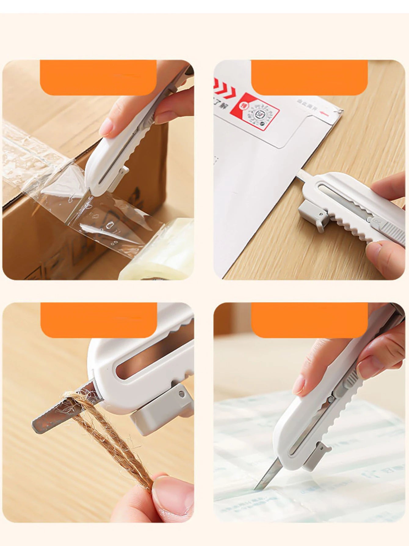 1Pc Household Multi-function Tool Knife 5 in1 With Measuring Tape Express Delivery Unboxing Knife Peaceful Pleasures Health and Wellness