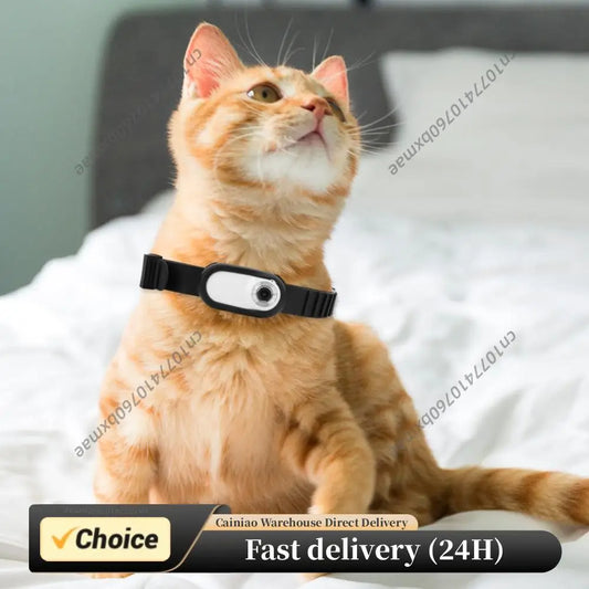 HD 1080P Dog Tracker Collar No WiFi Needed Dog Cat Pet Camera Collar Nanny Camera Video Records with 32G Card for Indoor/Outdoor Peaceful Pleasures Health and Wellness