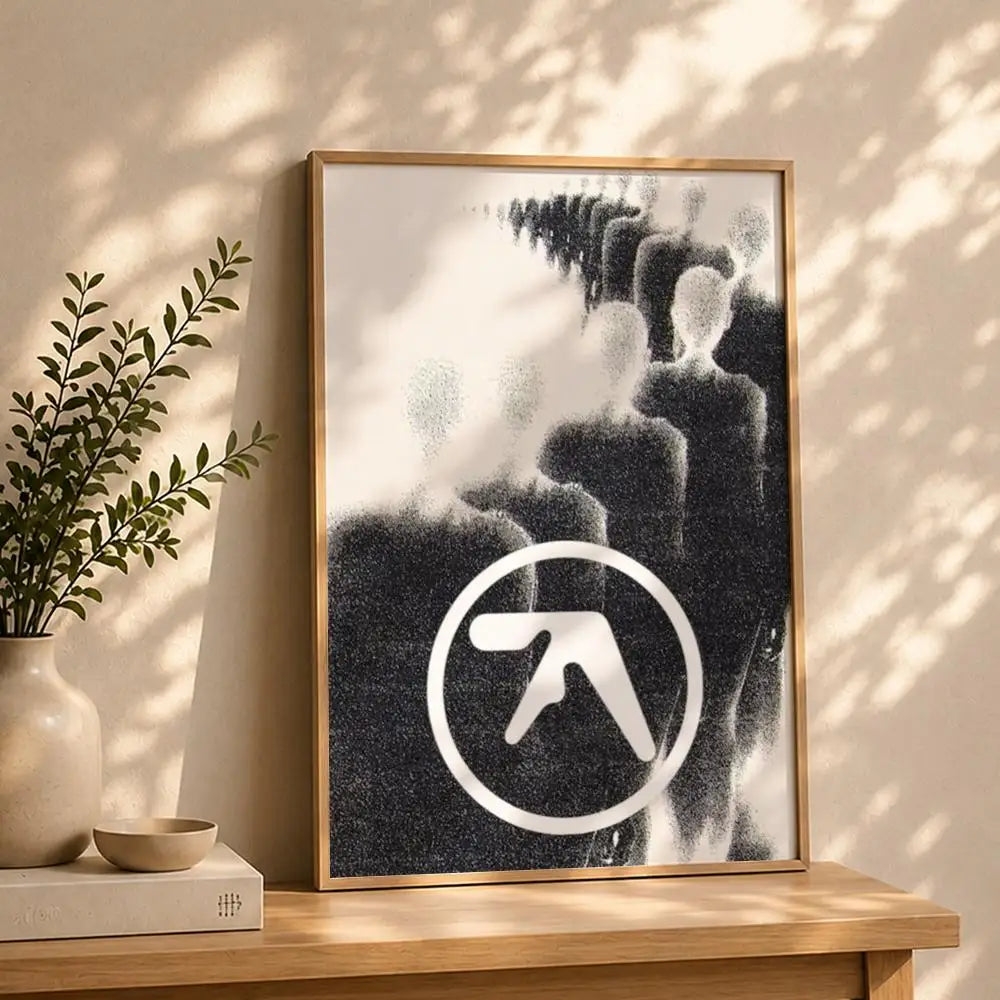 Band A-Aphex TwinS Poster HD Self Adhesive Waterproof Wall Art Ideal for Home Office Dorm Bedroom Great Gift Peaceful Pleasures Health and Wellness White8 50X70cmNoframe