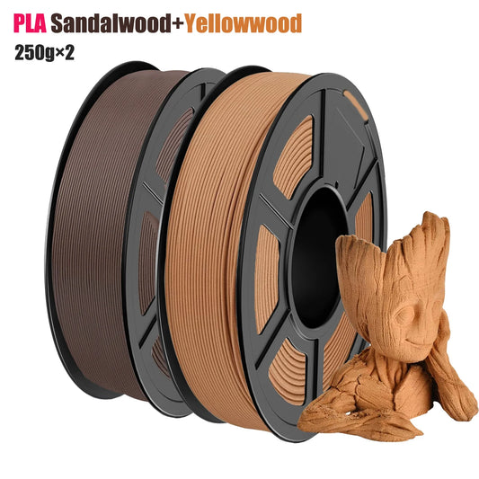PLA+ Wood Filament 1.75mm ±0.02mm | 250g–1000g Spool 3D Printer Filament Peaceful Pleasures Health and Wellness S Y WOOD