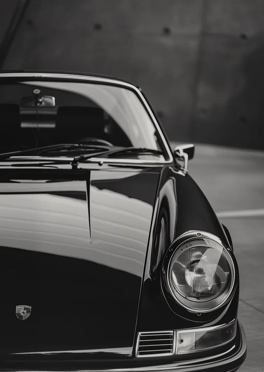 Retro Black & White Car Diamond Painting Kit | Mosaic Wall Art