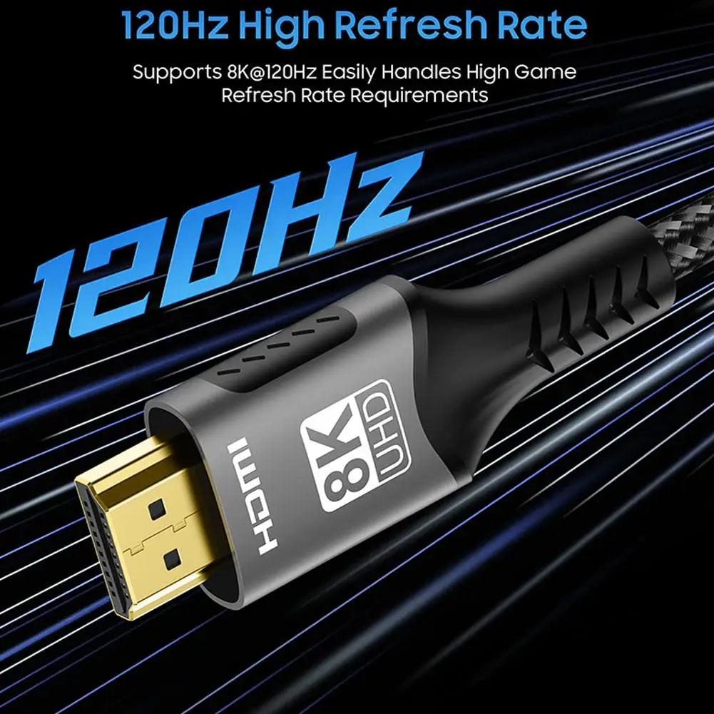 8K HDMI 2.1 Cable 96Gbps Braided | 4K@240Hz PS5 Xbox TV