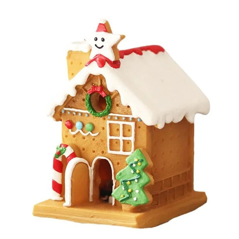 Practical Creative Christmas House Ornaments Micro Landscape Decorations for Office Desks Small Figurines Home Garden Decoration Peaceful Pleasures Health and Wellness