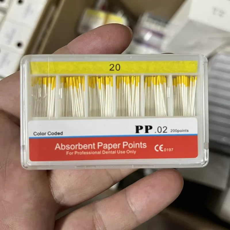 Dental Paper Points 0.02 Taper – 100% Cotton, Sizes 15–80
