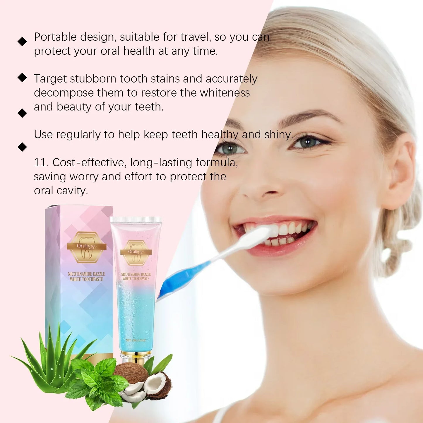 Oralhoe Niacinamide Whitening Toothpaste – Stain & Enamel Care