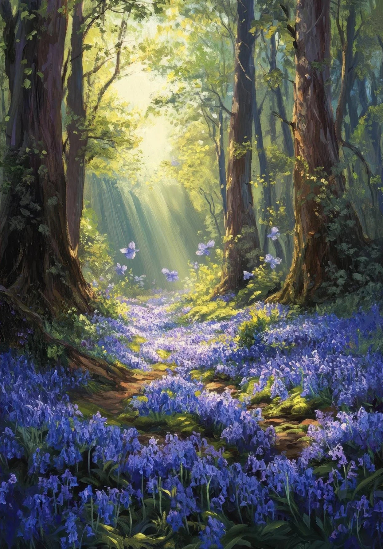 Fairy Enchanted Woodland Canvas Wall Art | Fantasy Forest Poster Canvas Wall Art Peaceful Pleasures Health and Wellness