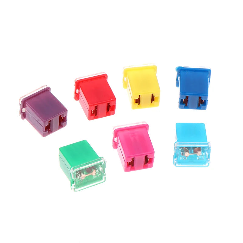 5pcs Mini Square Fuse Set 20A 30A 40A 50A 60A 70A 80A 90A Set Automotive Car Fuse With Plastic Box Assortment Auto Fuse Peaceful Pleasures Health and Wellness