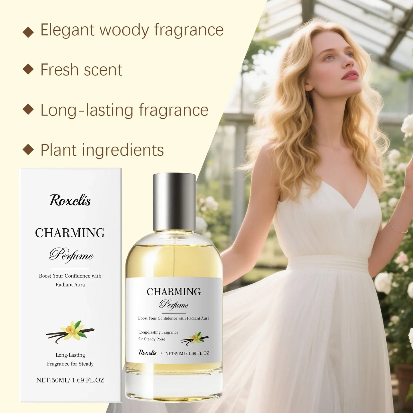 Amber Vanilla Perfume Spray – Long-Lasting Light Scent 50ml