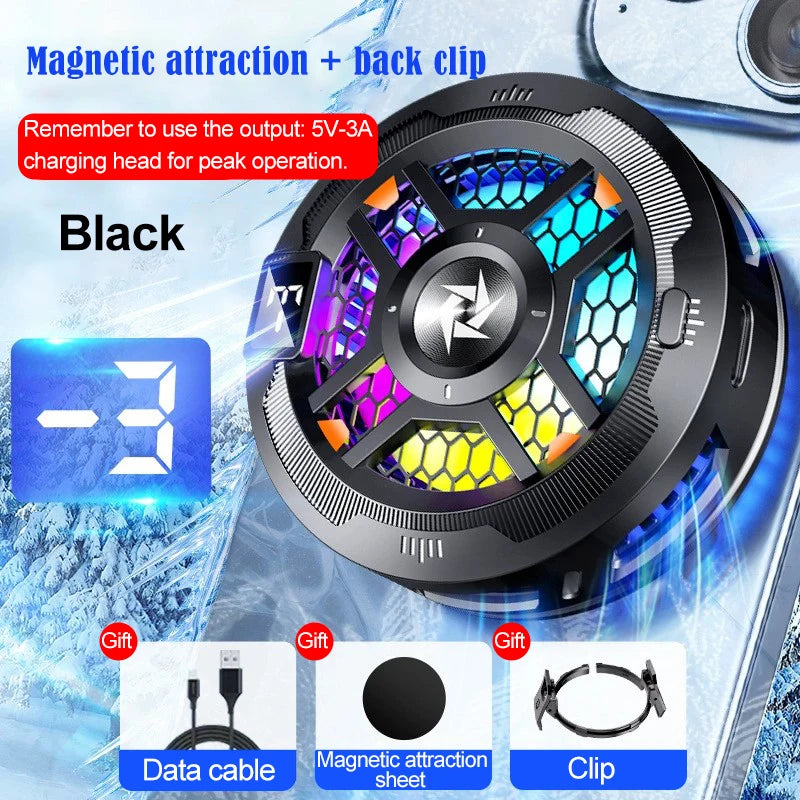 Cooling Fan Mobile Phone Cooler Fan Processor Cooler Phone Gaming Phone Cooler For Games Phone Cooling Fan Cellphone Accessories Peaceful Pleasures Health and Wellness Digital display SL18