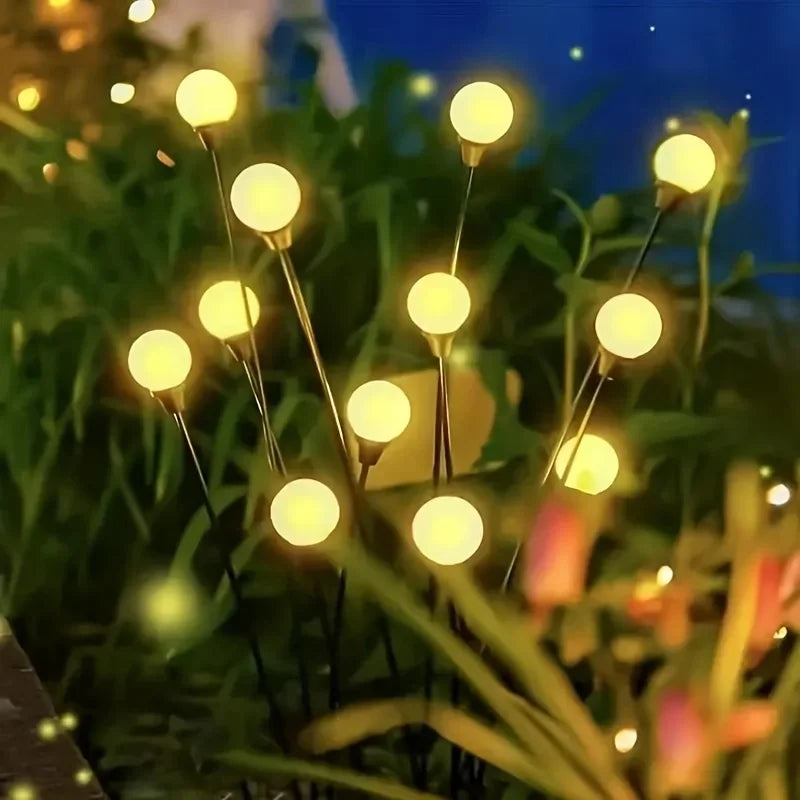 Solar Firefly Garden Lights – 6/8 LED Waterproof Pathway Lamps