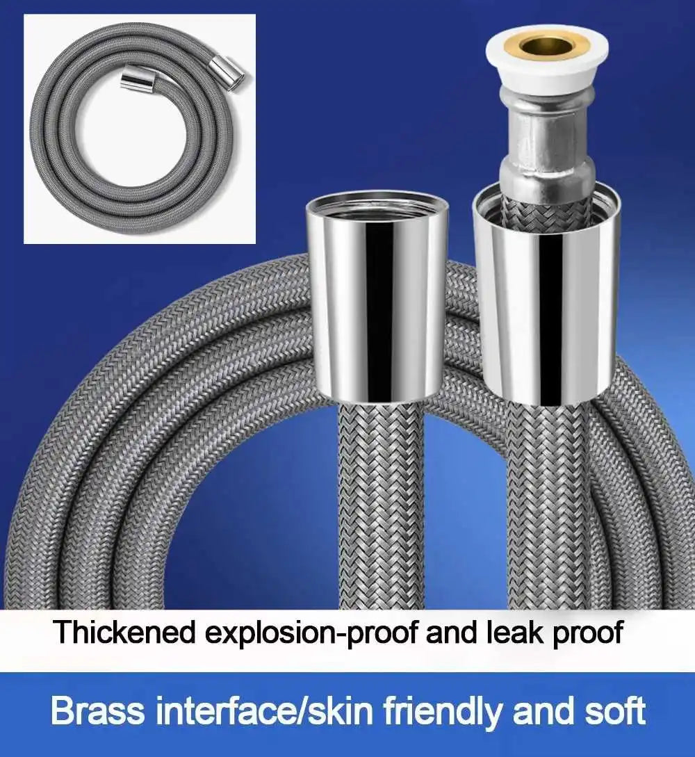 Anti-Tangle Flexible Shower Hose G1/2 High Pressure Nylon Pipe