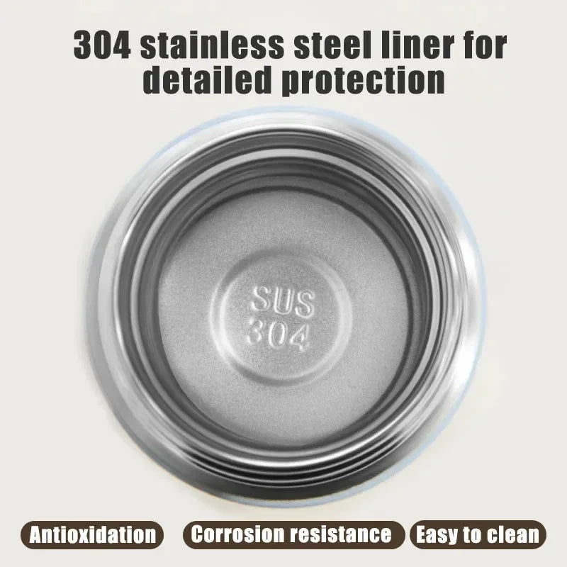 Temperature Display Thermos Cup Thermos Stainless Steel 200ml Gift Mini Pocket Cup Drinkware Kitchen Dining Bar Home Smeg Bottle Peaceful Pleasures Health and Wellness