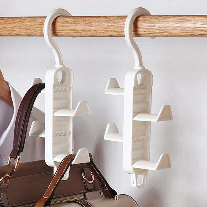 2/1Pcs Purse Hanger Closet Organizer Hooks Multi-purpose Clothes Scarf Bag Hat Hanging Rack Space Saving Wardrobe Storage Hanger Peaceful Pleasures Health and Wellness