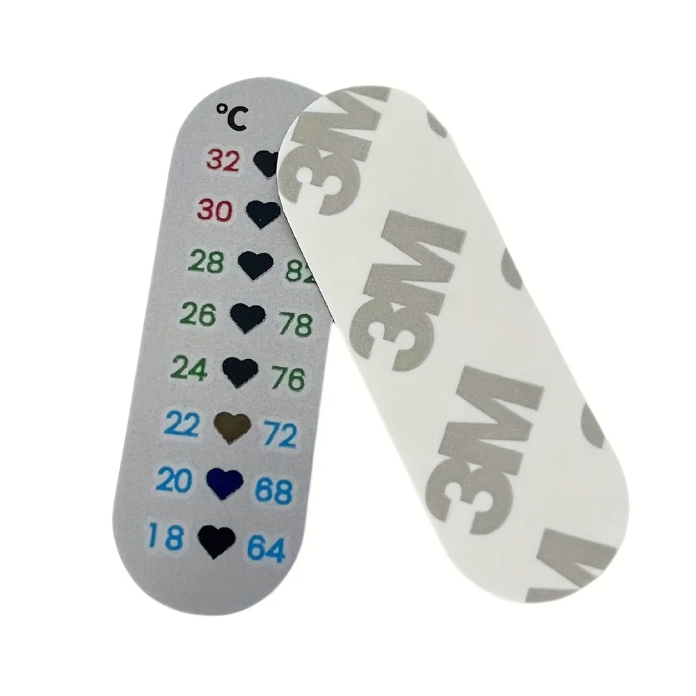 1pc Acid Bread Fermentation Glass Jar Temperature Sticker, Heart Shape Fermentation Thermometer Patch, 18-32 Degree Celsius Peaceful Pleasures Health and Wellness