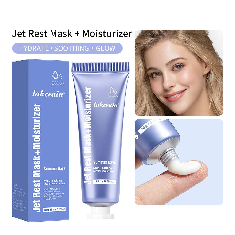Jet Lag Mask Moisturizer Firm Reduce Lines and Pores Hydrating Nourishing Face Mask with Antioxidants Brightens Even Skin Care Peaceful Pleasures Health and Wellness 1pc