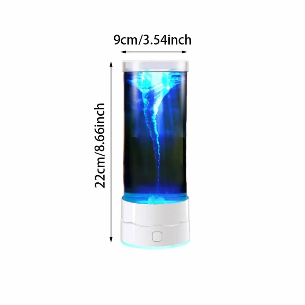 7-Color LED Tornado Mood Lamp | USB Motion Night Light