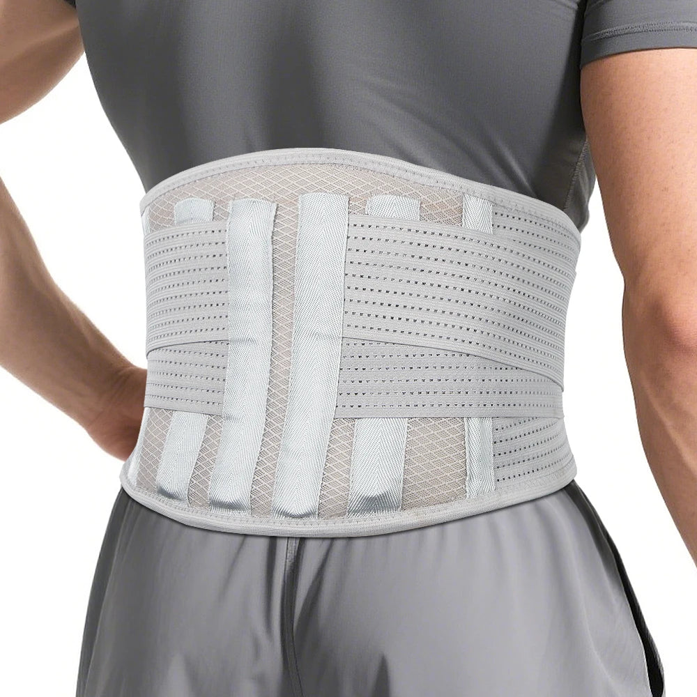 Thermal Magnetic Lumbar Support Belt | Self-Heating Back Brace Lumbar Support Brace Peaceful Pleasures Health and Wellness Gray-1PCS XXL