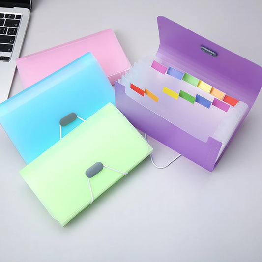 Candy Colored A6 Mini 13 Grid Organ Bag Multi-layer Folder Bill Peaceful Pleasures Health and Wellness