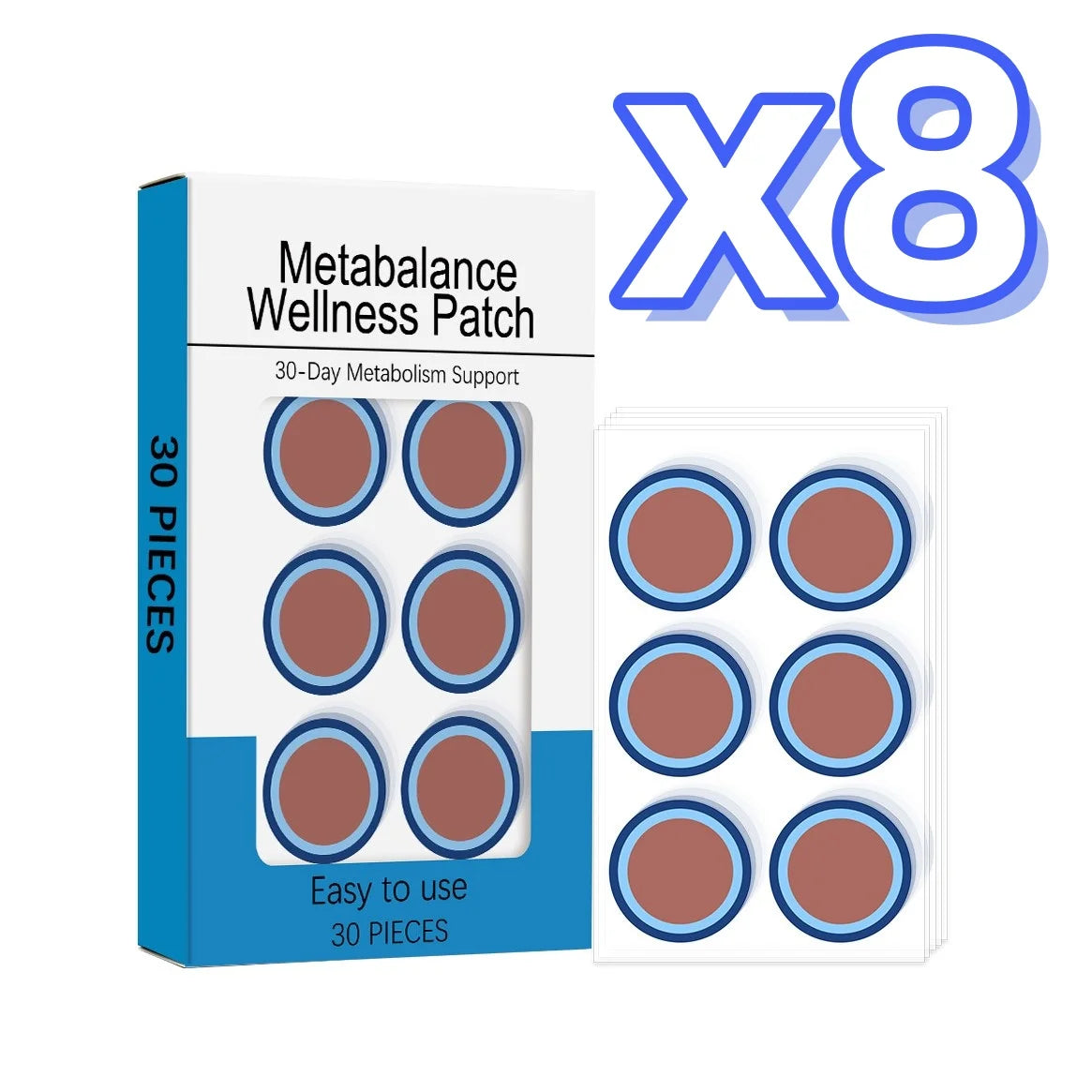 Ginger Body Care Patches Adjust Body Balance Gentle Physical Care Enhance Metabalance Skins Friendly Breathable Wellness Patch Peaceful Pleasures Health and Wellness 30pcs Boxed X 8