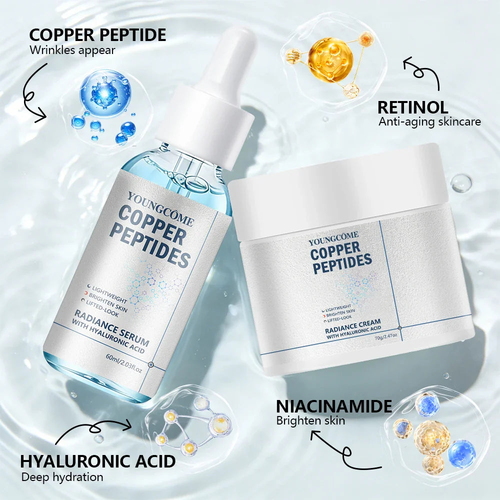 YOUNGCOME Copper Peptides Radiance Cream & Serum Set