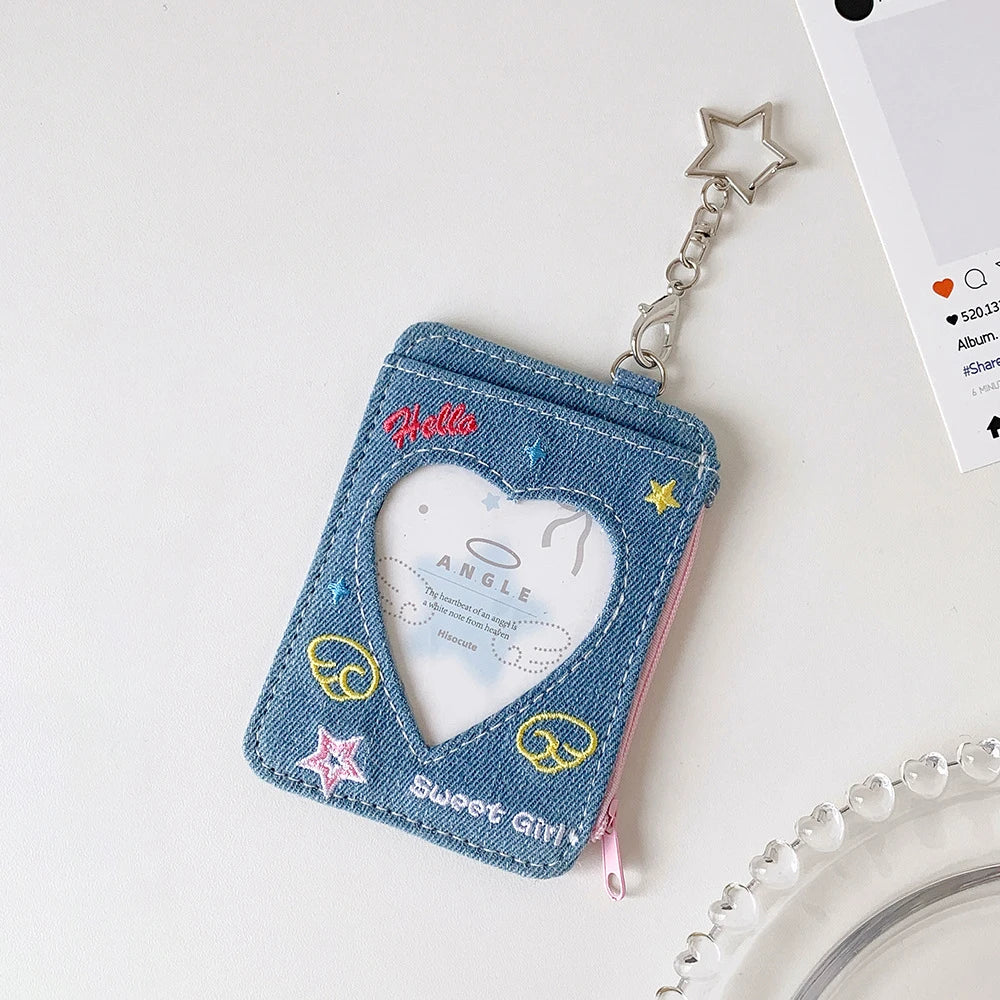 Cowboy Cloth Card Holder Coin Purse Star Chasing Small Display