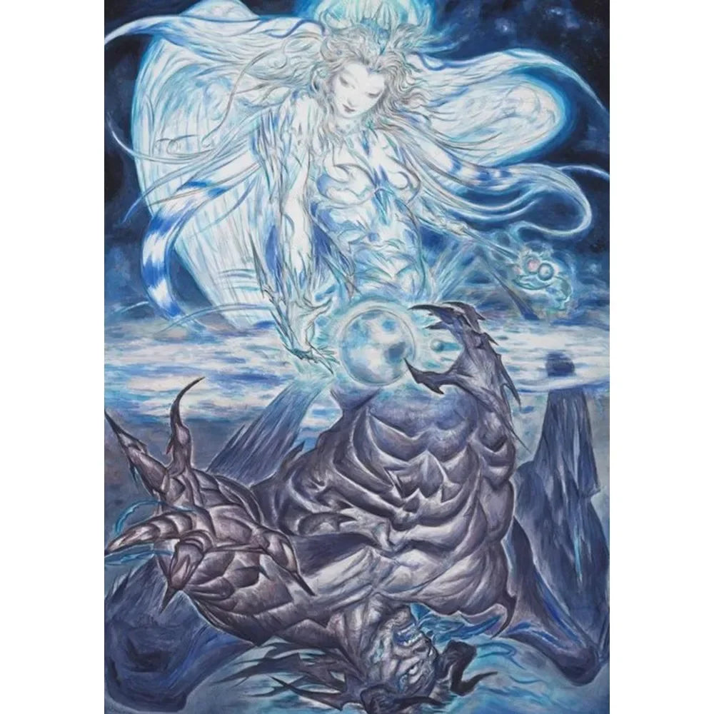 Yoshitaka Amano Final Fantasy Game Luxury Poster Waterproof Wall Art Printing Home Living Bed Room Bar Aesthetic Decor Peaceful Pleasures Health and Wellness 13 20x30cm