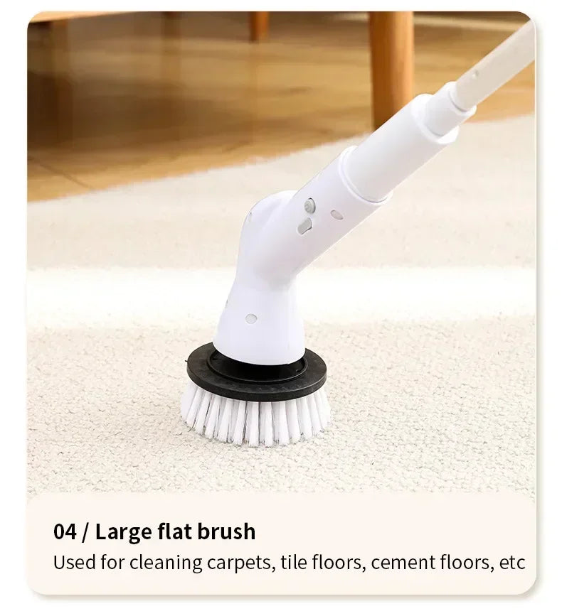 6-in-1 Cordless Electric Spin Scrubber – Kitchen & Bathroom