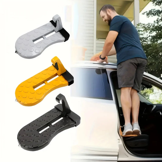 1 Aluminum Alloy Car Door Foot Pedal Assist Hook Top，Foldable Roof Rack Door Step，Easy access to the car roof，Universal Car Moun Peaceful Pleasures Health and Wellness