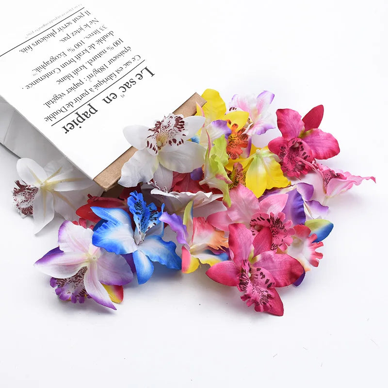Artificial Silk Butterfly Orchid Flowers 50/100 Pcs – DIY Decor