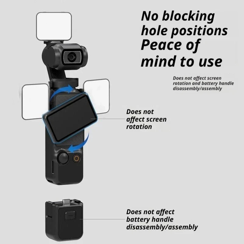 Magnetic LED Fill Light for DJI Osmo Pocket 3 & 4 USB-C