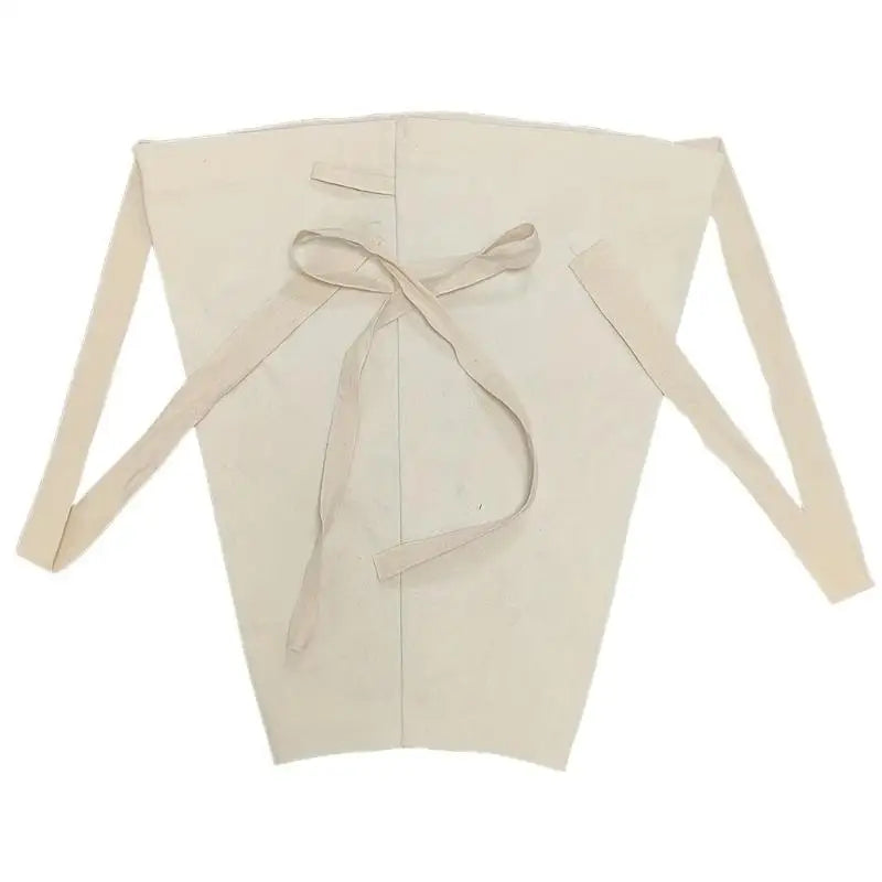 Reusable Canvas Flower Tote Bag | Tie Closure & Long Straps