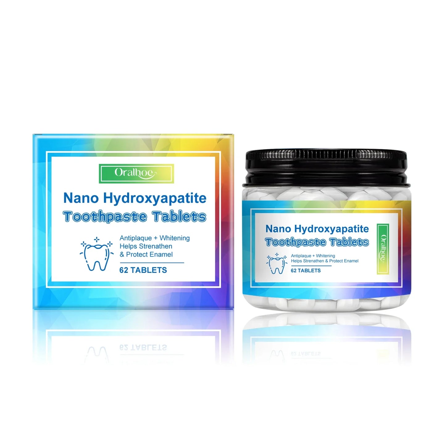 Oralhoe Mint Toothpaste Tablets 62 Pack – Fresh Breath & Stains