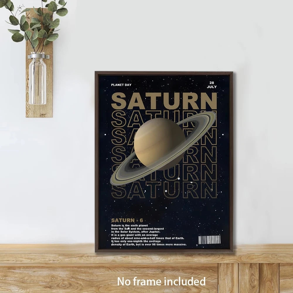 Solar System Canvas Wall Art Print | Space Poster Home Decor