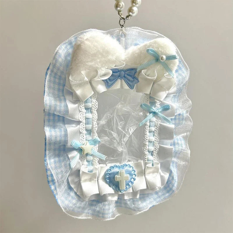 Plush Lace Photocard Holder | Anime Idol Card Display Case